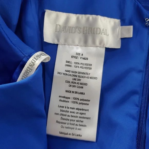 David's Bridal Blue Mini Dress - Picture 5 of 9